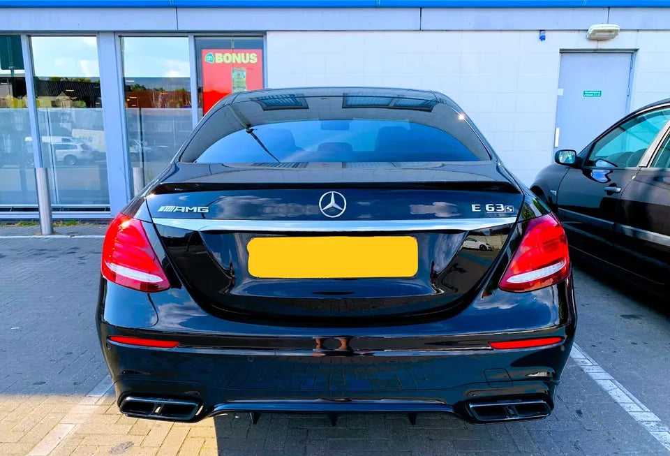 Mercedes E Class W213 Rear Valance Diffuser Lip 2017-2020 Gloss Black
