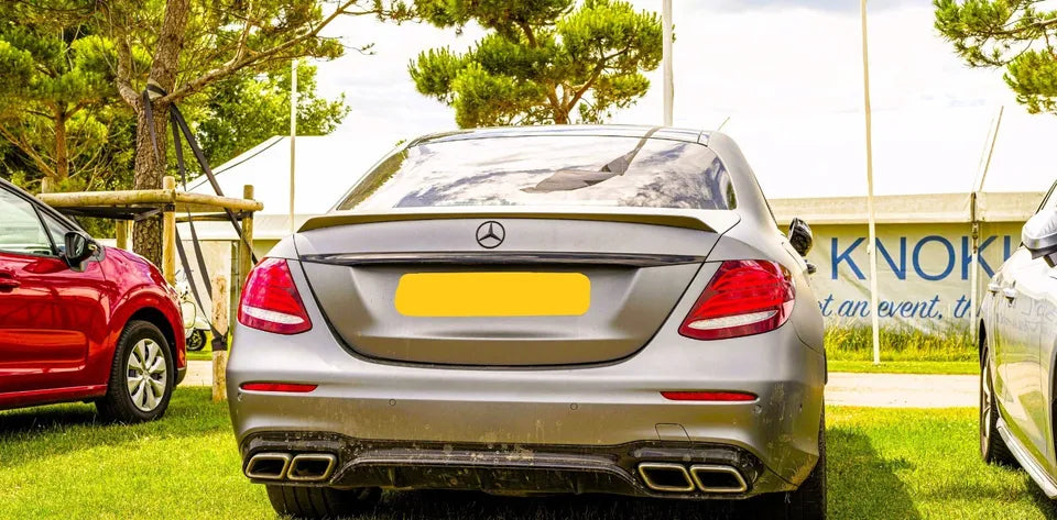 Mercedes E Class W213 Rear Valance Diffuser Lip 2017-2020 Gloss Black