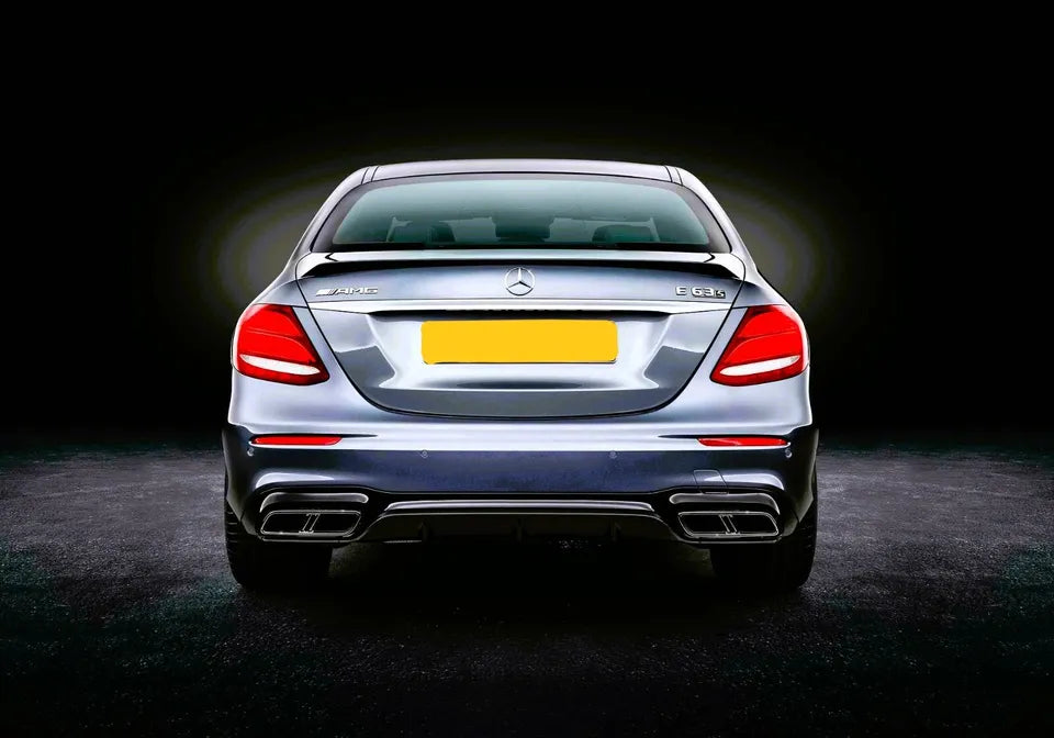 Mercedes E Class W213 Rear Valance Diffuser Lip 2017-2020 Gloss Black