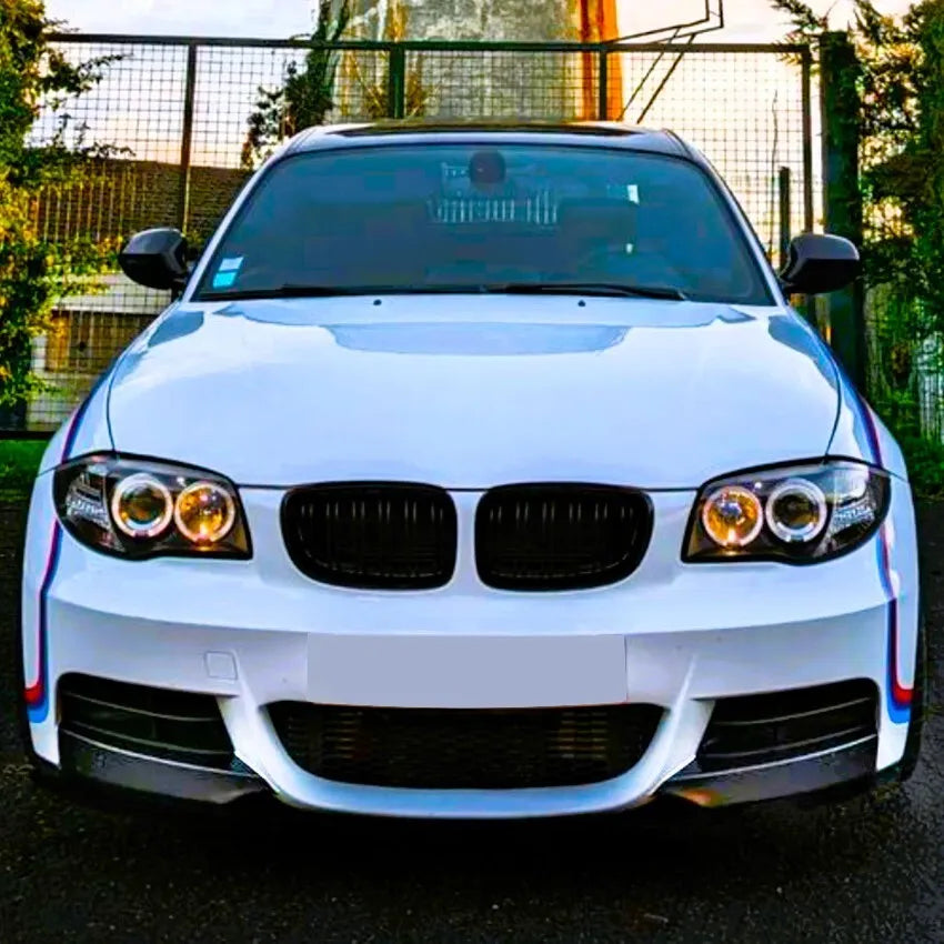 BMW 1 Series E82 E88 Front Splitter 2007-2013 Gloss Black