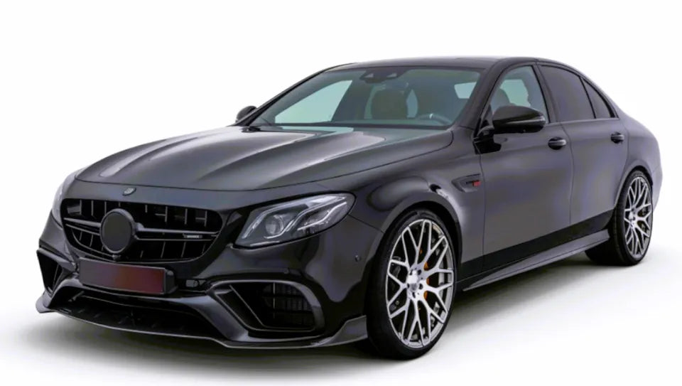 Mercedes E Class E63S Front Splitter 2016-20 Brabus Style Gloss Black