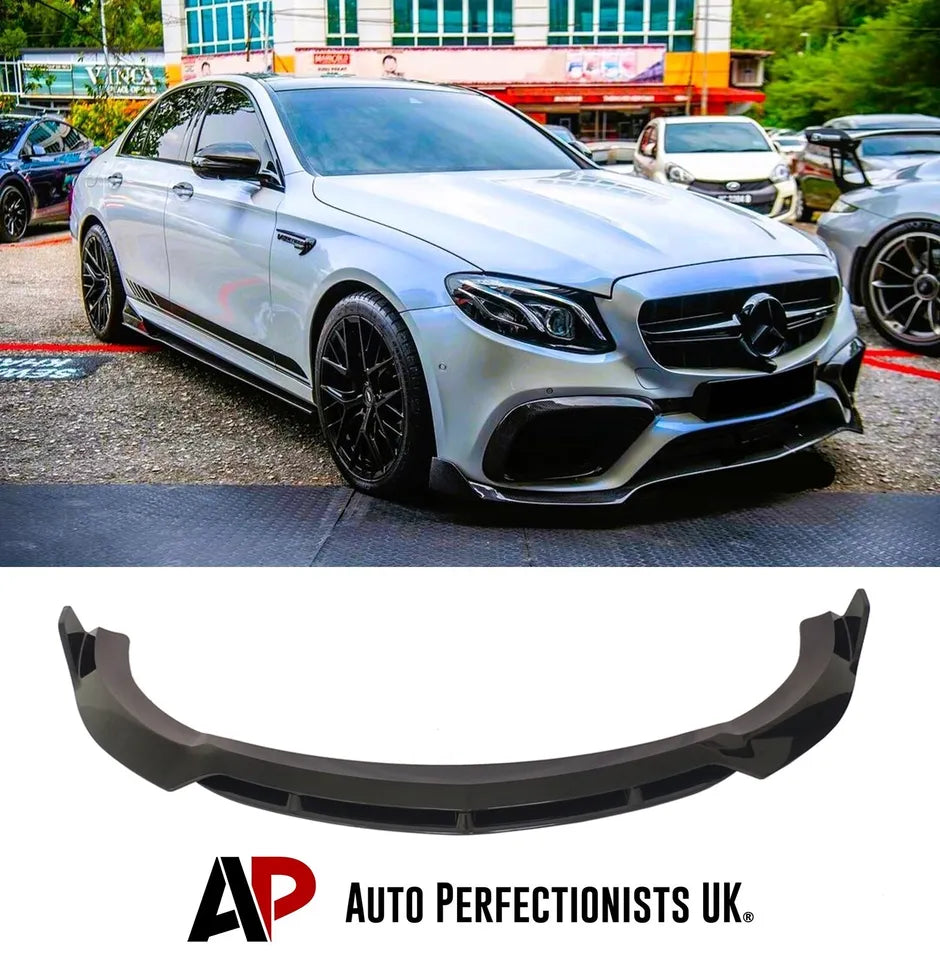 Mercedes E Class E63S Front Splitter 2016-20 Brabus Style Gloss Black