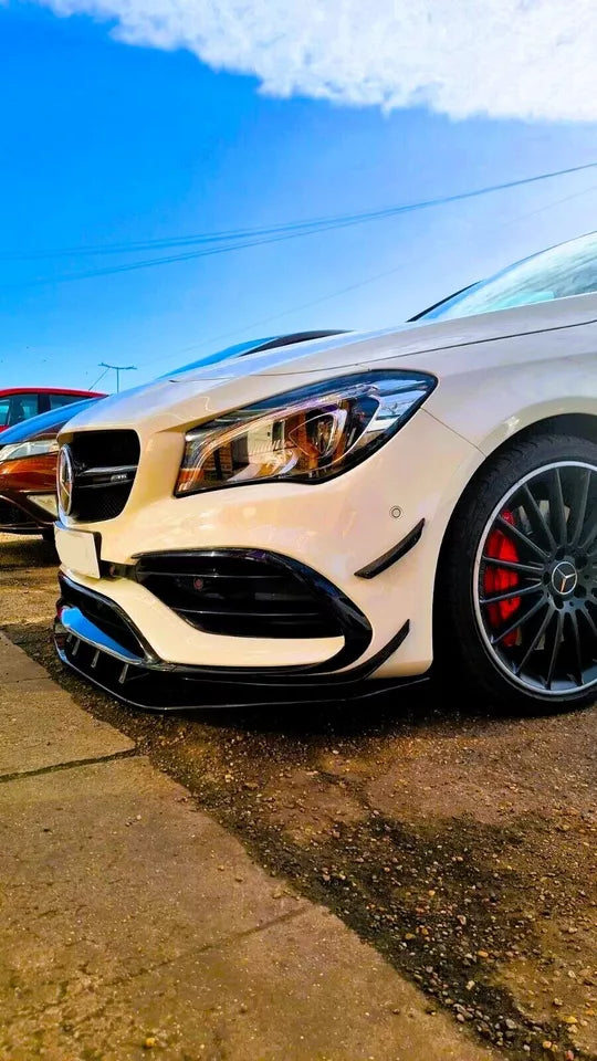 Mercedes CLA Class W117 CLA45 Front Splitter 2016-2019 Gloss Black