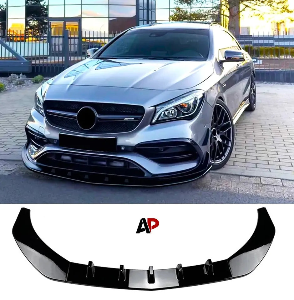 Mercedes CLA Class W117 CLA45 Front Splitter 2016-2019 Gloss Black