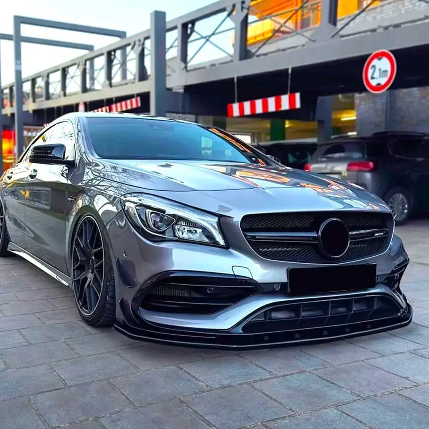Mercedes CLA Class W117 CLA45 Front Splitter 2016-2019 Gloss Black