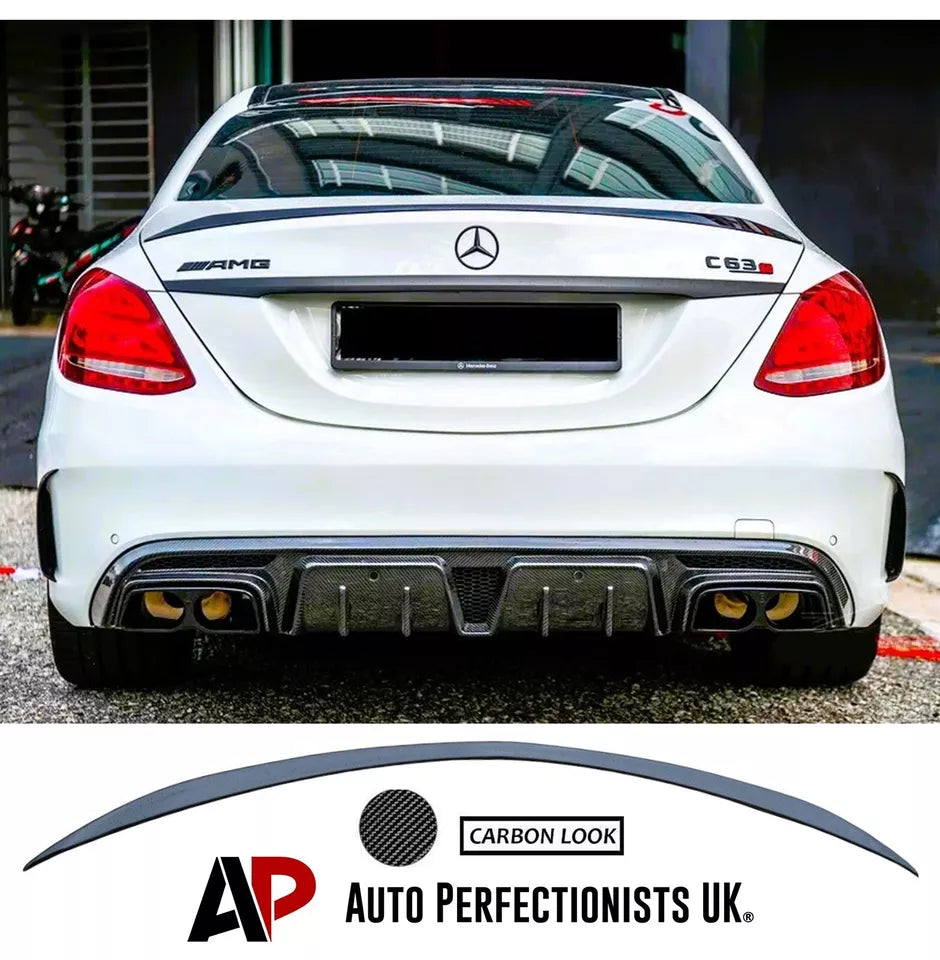 Mercedes C Class W205 Car Rear Spoiler 2014-2021 Carbon Fibre