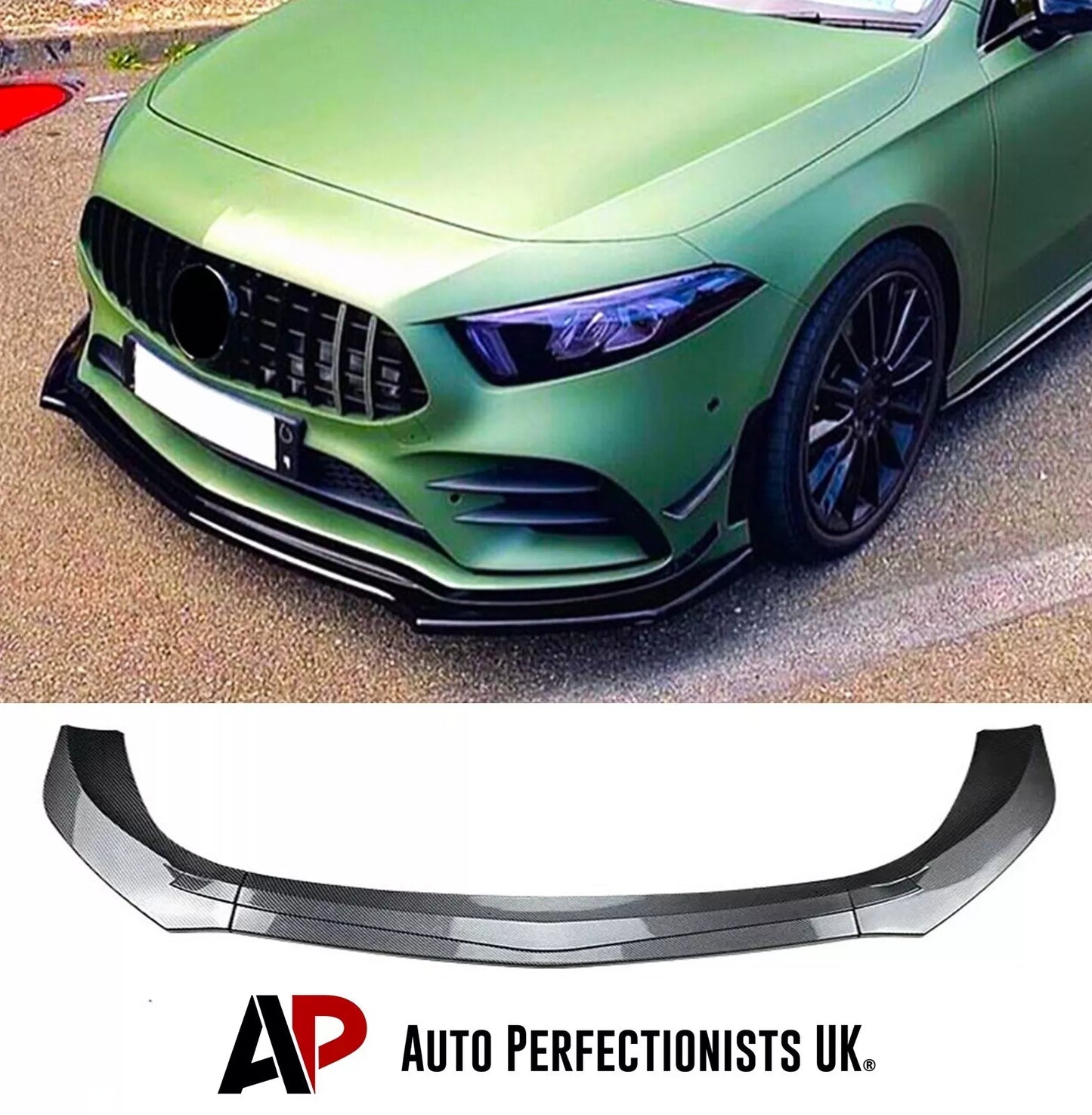 Mercedes A Class A35 A45 Front Splitter 2018-2024 Carbon Fibre