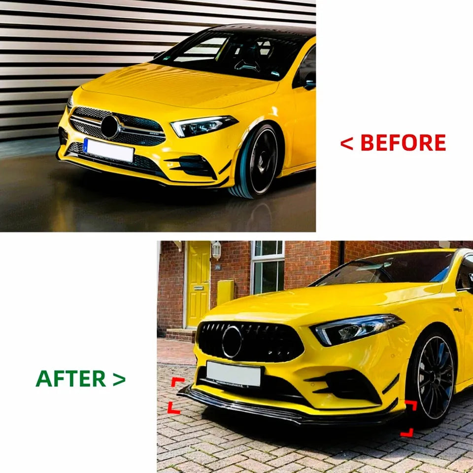 Mercedes A Class A35 A45 Front Splitter 2018-2024 Carbon Fibre