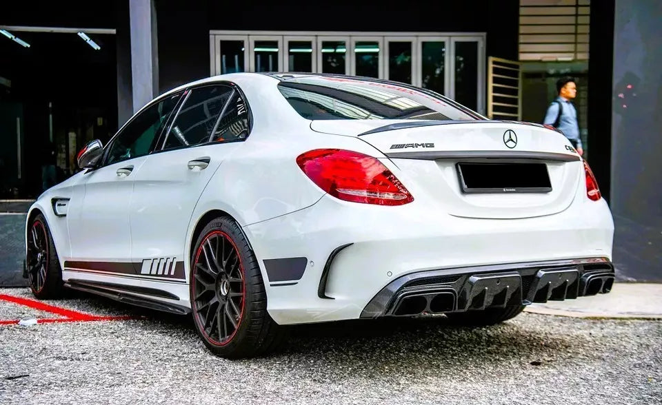 Mercedes C Class W205 Car Rear Spoiler 2014-2021 Gloss Black