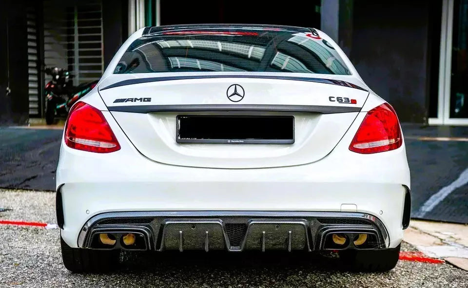 Mercedes C Class W205 Car Rear Spoiler 2014-2021 Gloss Black