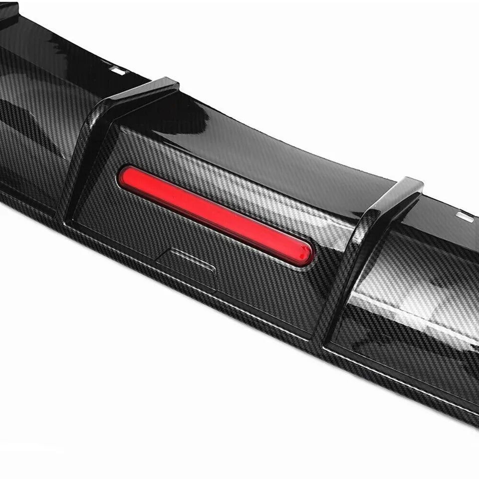 VW Golf MK7.5 Car Rear Spoiler 2016-2020 With LED Carbon Fibre