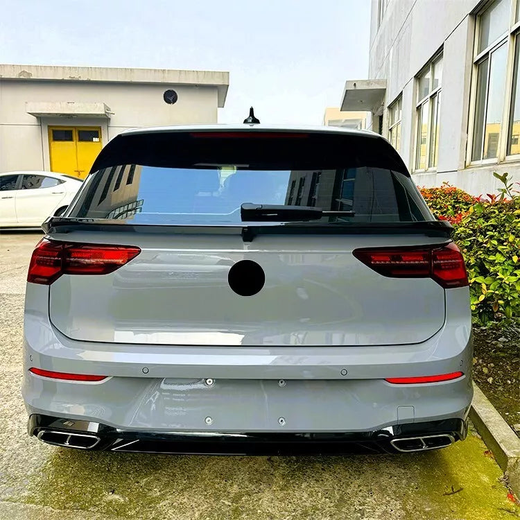 VW Golf MK8 GTD GTI Car Rear Mid Spoiler 2020-24 Gloss Black