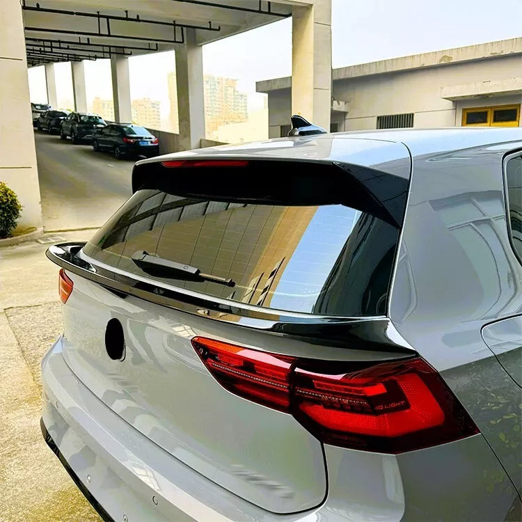 VW Golf MK8 GTD GTI Car Rear Mid Spoiler 2020-24 Gloss Black