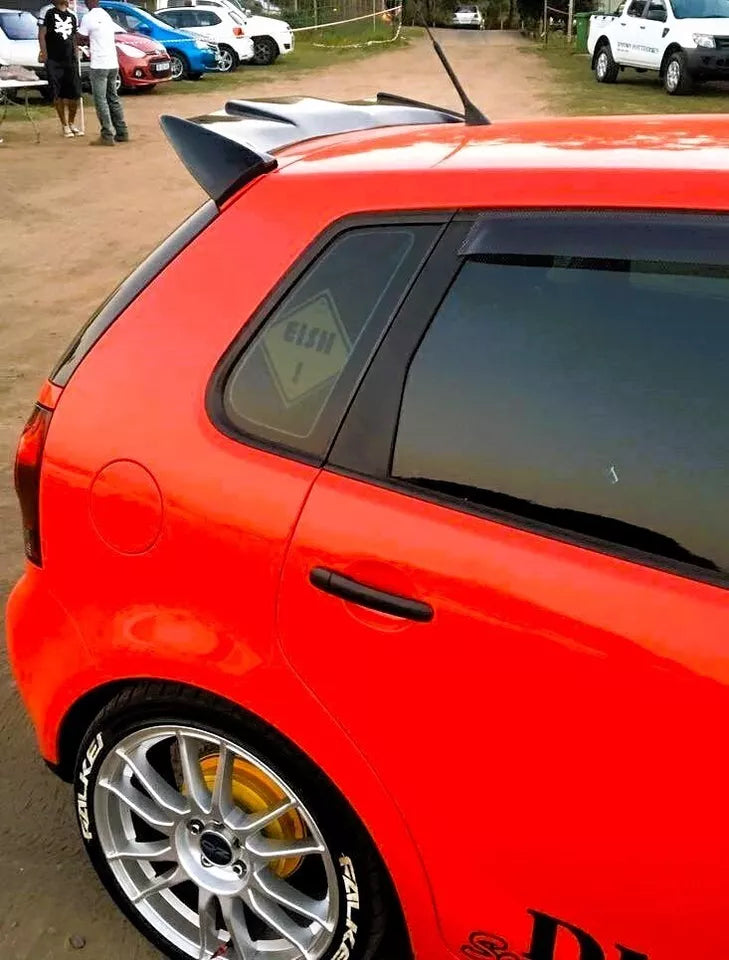 VW Polo MK4 Car Rear Roof Spoiler 2001-2009 Batman Style Gloss Black