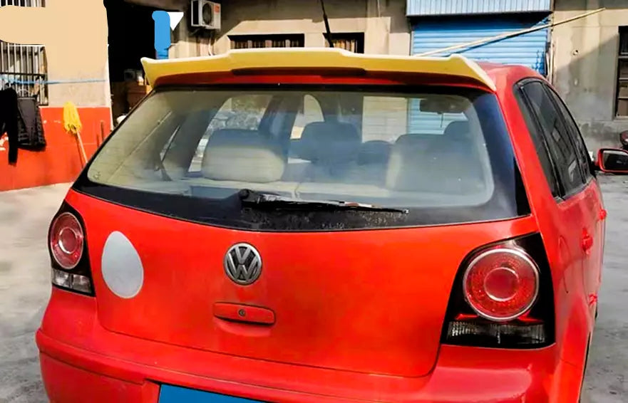 VW Polo MK4 Car Rear Roof Spoiler 2001-2009 Batman Style Gloss Black