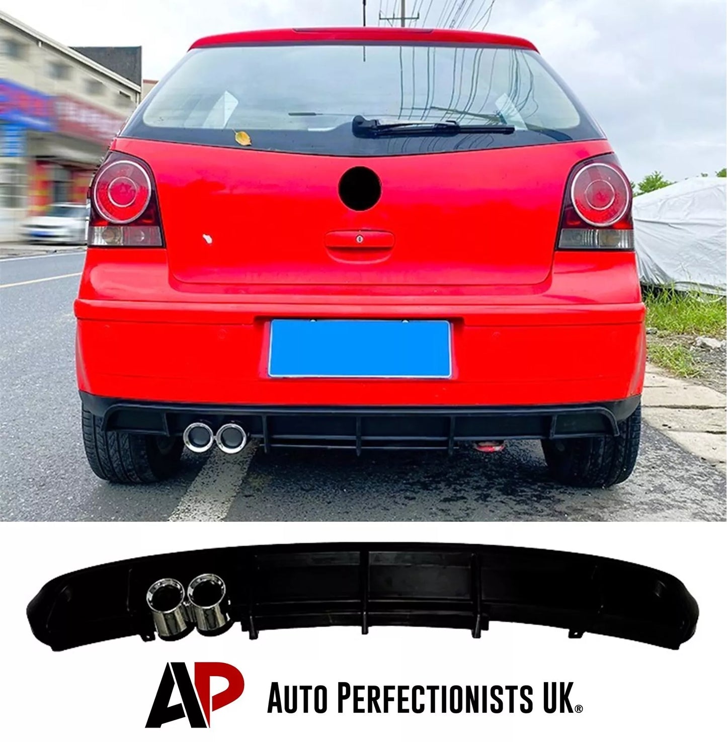 VW Polo MK4 9N Car Rear Spoiler 2001-2009 GTI Style Gloss Black