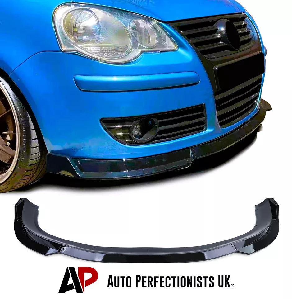 VW Polo MK4 9N3 Front Splitter 2005-2009 Gloss Black