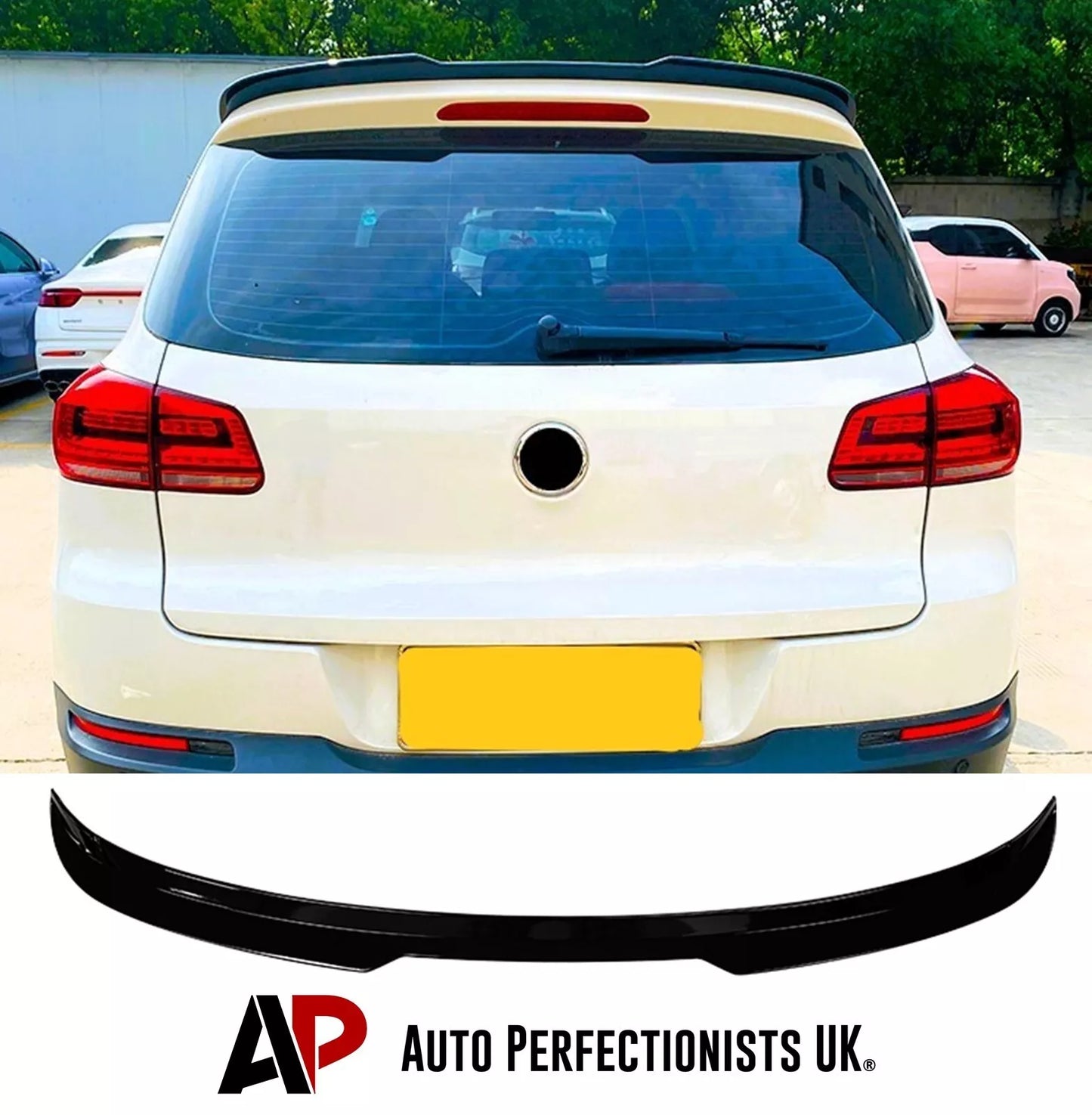 VW Tiguan 5N Car Rear Roof Spoiler 2007-2016 Gloss Black