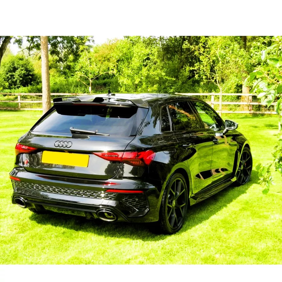 Audi A3 S3 RS3 Sportback Car Rear Roof Spoiler 2020-2024 Gloss Black