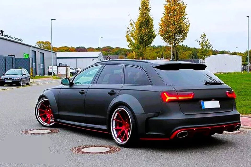 Audi A6 C7 Avant Estate Car Rear Roof Spoiler 2011-2018 Gloss Black