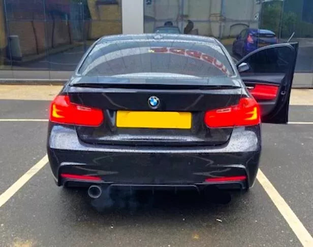 BMW 3 Series F30 F31 Car Rear Diffuser Single Exhaust 11-19 Gloss Black
