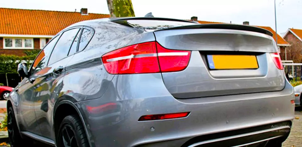 BMW X6 E71 X6M Car Rear Mid Spoiler 2008-2015 Gloss Black