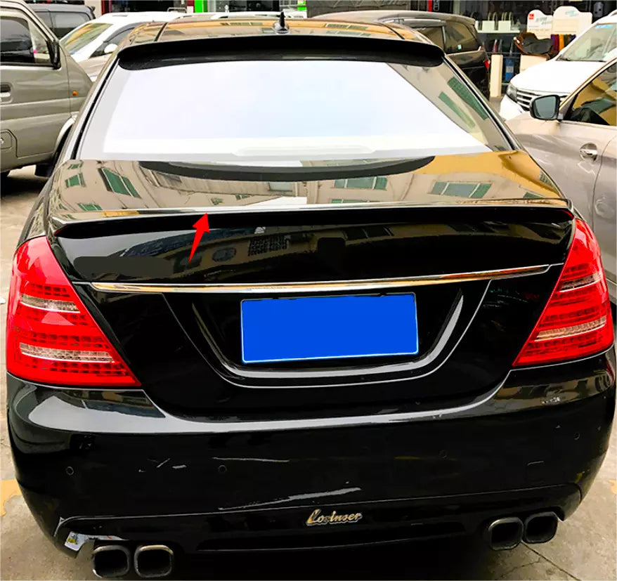 Mercedes S Class W221 Car Rear Spoiler 2005-2013 Gloss Black