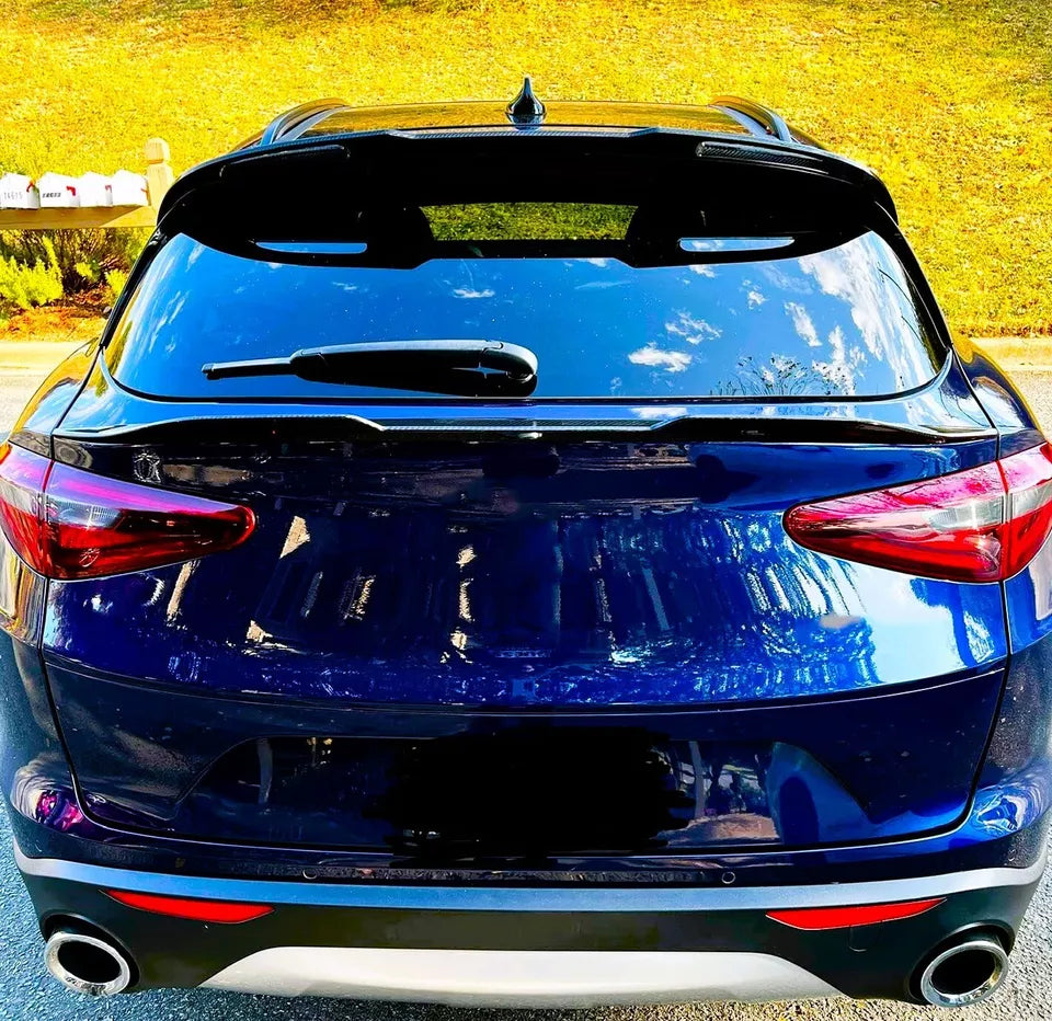 Alfa Romeo Stelvio Car Rear Mid Spoiler 2017-2024 Gloss Black