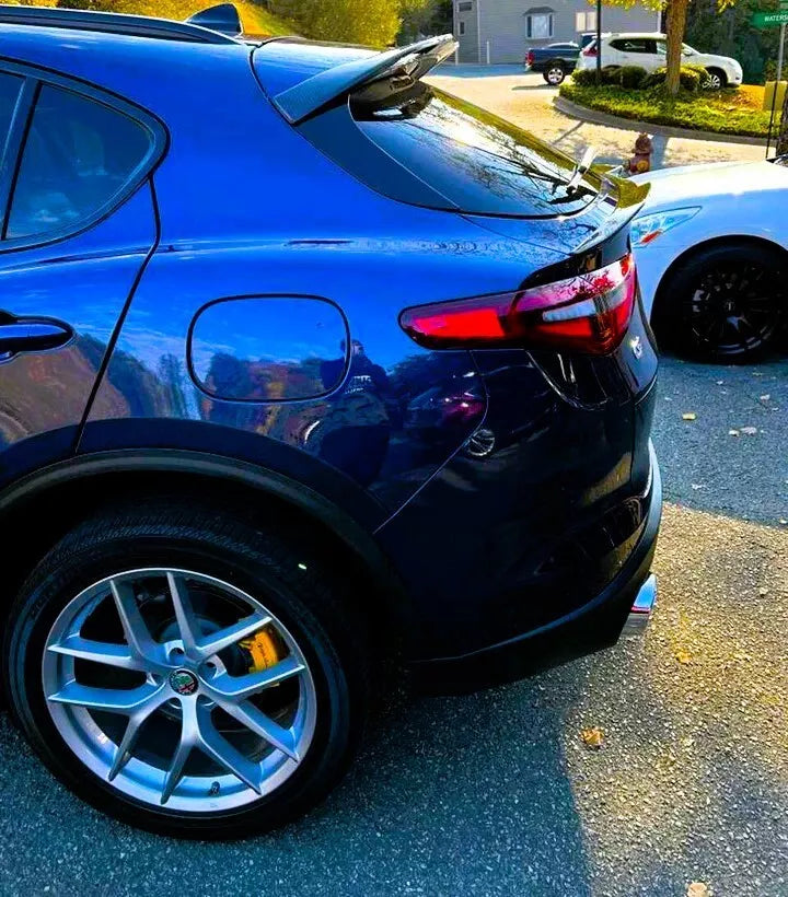 Alfa Romeo Stelvio Car Rear Mid Spoiler 2017-2024 Gloss Black