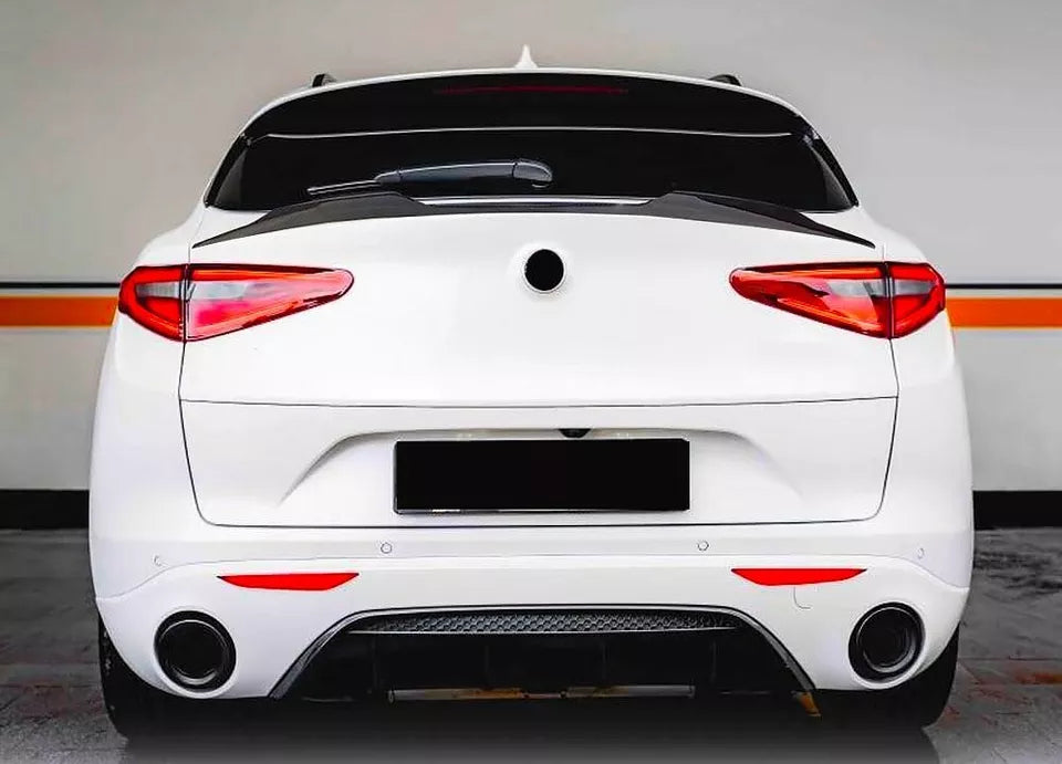 Alfa Romeo Stelvio Car Rear Mid Spoiler 2017-2024 Gloss Black