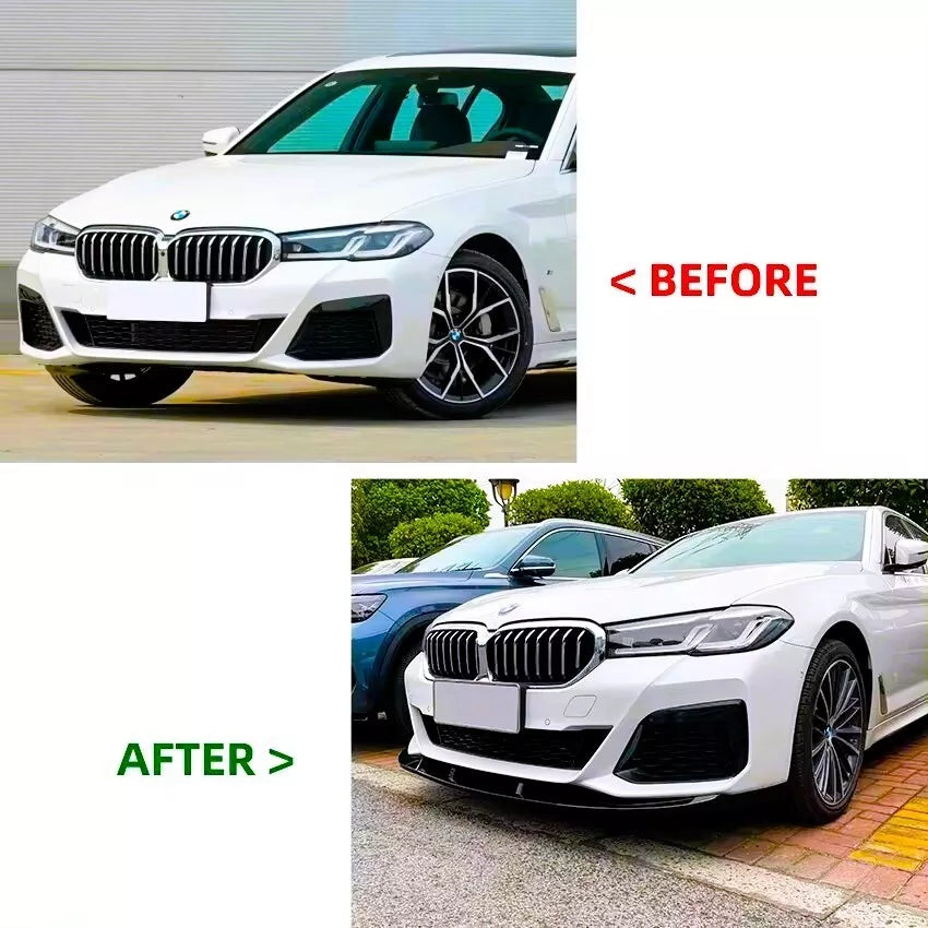 BMW 5 Series G30 G31 LCI Front Splitter 2021-2024 Gloss Black