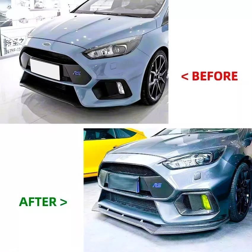 Ford Focus RS MK3 MK3.5 Front Splitter 2015-2018 Gloss Black