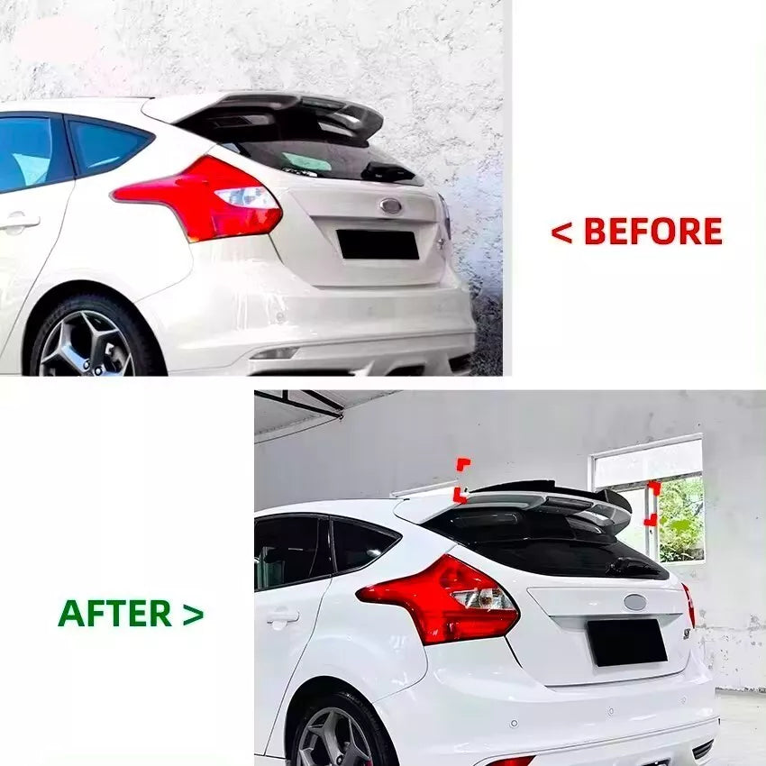 Ford Focus RS MK3 MK3.5 Car Rear Roof Spoiler 2014-2018 Gloss Black