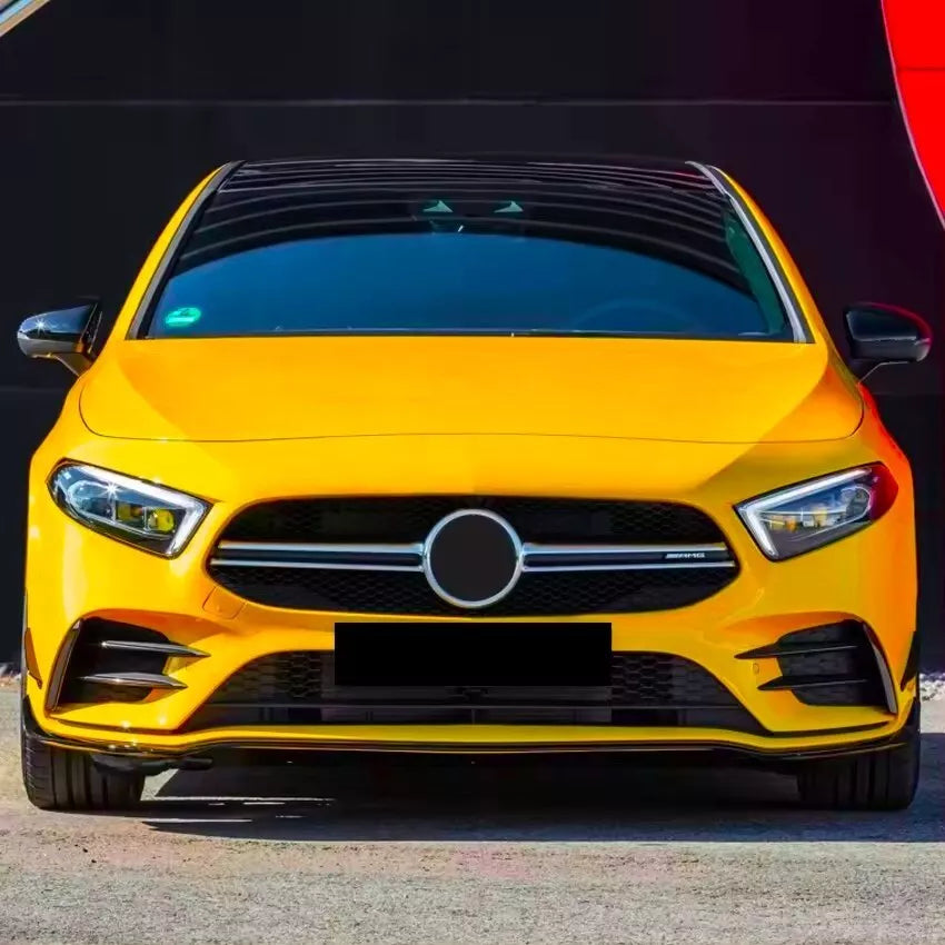 Mercedes A Class W177 A35 A45 Front Splitter 2018-2024 Gloss Black