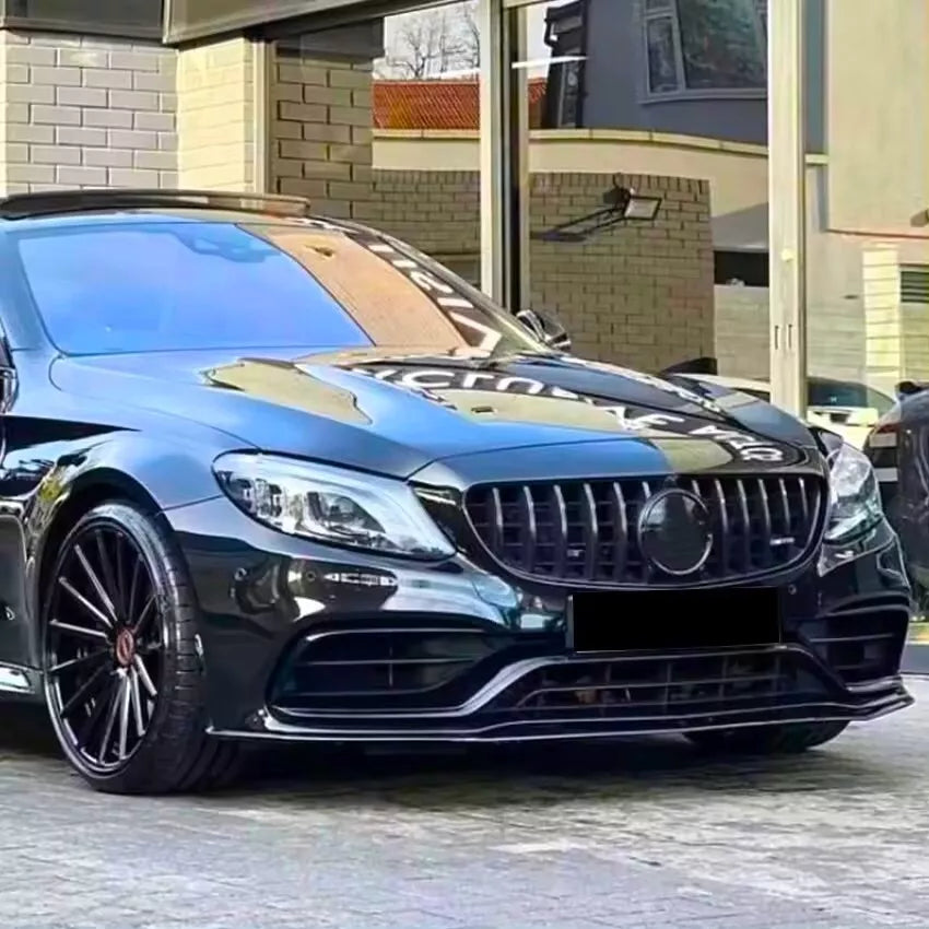 Mercedes C Class C63 AMG Front Splitter 2015-2022 Gloss Black