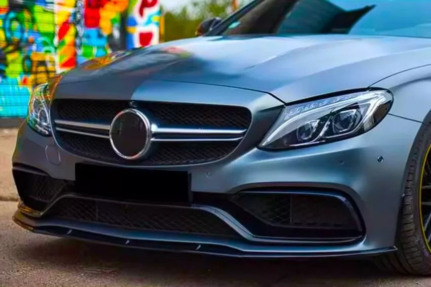 Mercedes C Class C63 AMG Front Splitter 2015-2022 Gloss Black