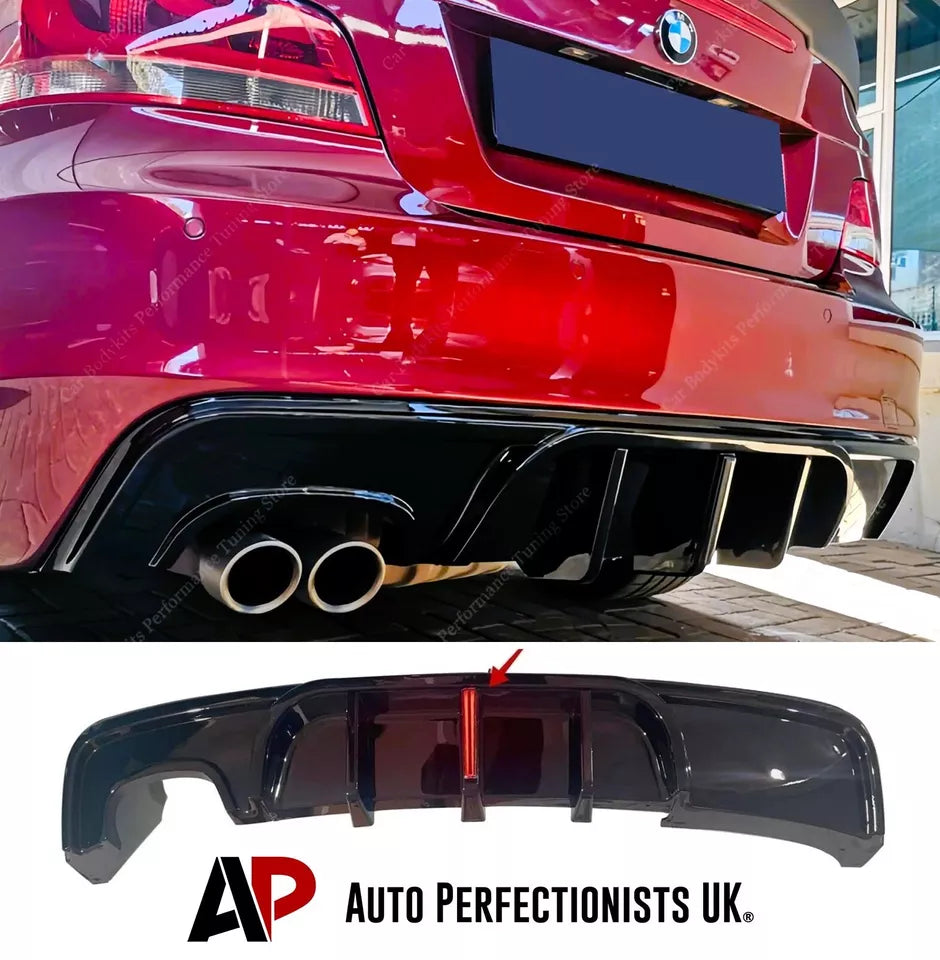 BMW 1 Series Coupe E82 Car Rear Spoiler 2007-2013 With LED Gloss Black