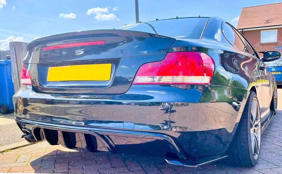 BMW 1 Series Coupe E82 Car Rear Spoiler 2007-2013 With LED Gloss Black