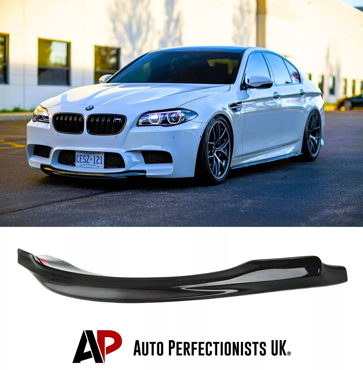 BMW M5 F10 Front Splitter 2010-2017 RKP Style Gloss Black