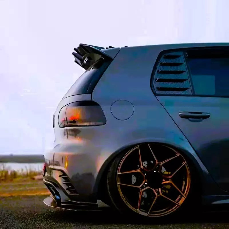VW Golf MK6 GTD GTI Car Rear Roof Spoiler 2008-13 AK Style Gloss Black