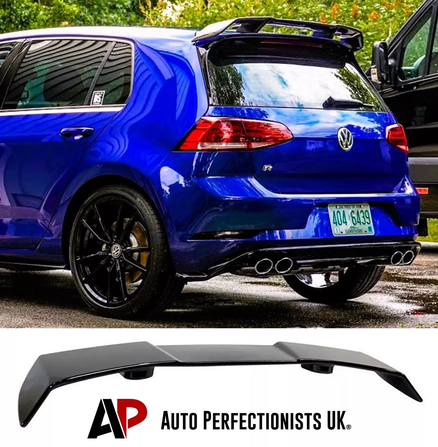 VW Golf MK7 MK7.5 Car Rear Roof Spoiler 2013-2020 Gloss Black