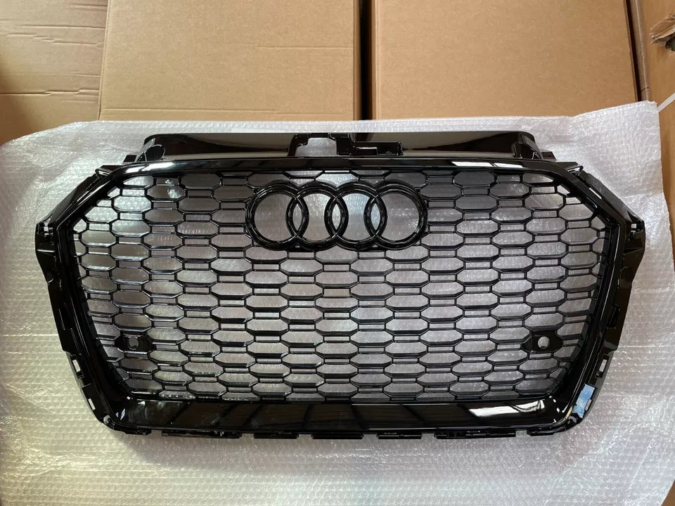 Audi A3 S3 8V Front Honeycomb Mesh Grill 2017-2020 Gloss Black