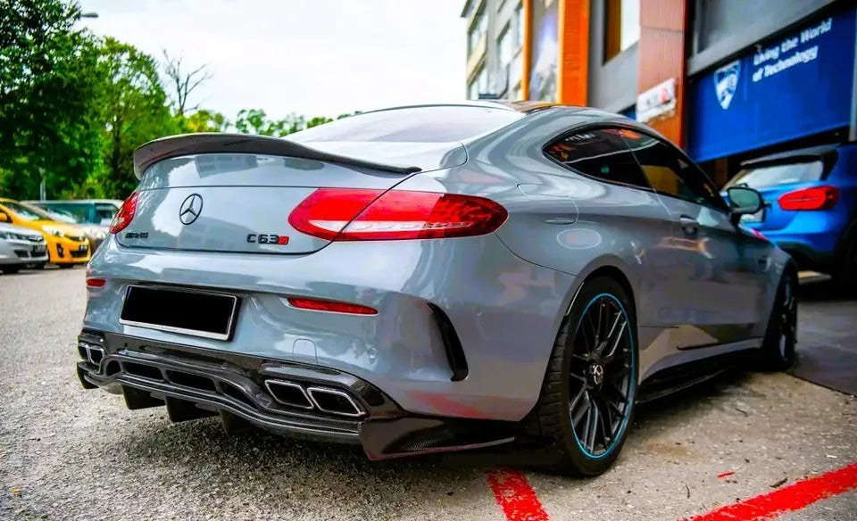 Mercedes C Class Coupe W205 C205 Car Rear Spoiler 2014-21 Gloss Black