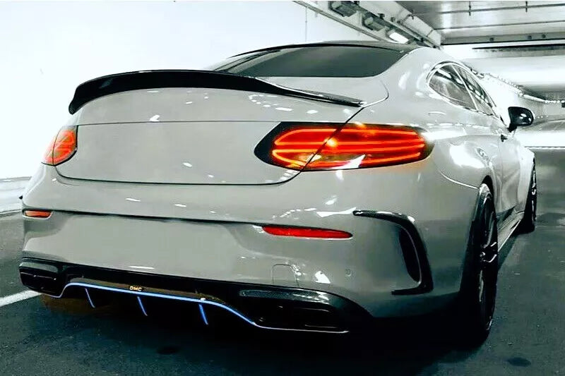 Mercedes C Class Coupe W205 C205 Car Rear Spoiler 2014-21 Gloss Black