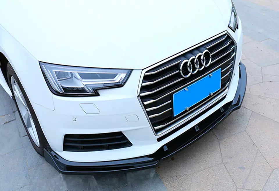 Audi A4 S4 S Line B9 Front Splitter 2017-2019 Gloss Black