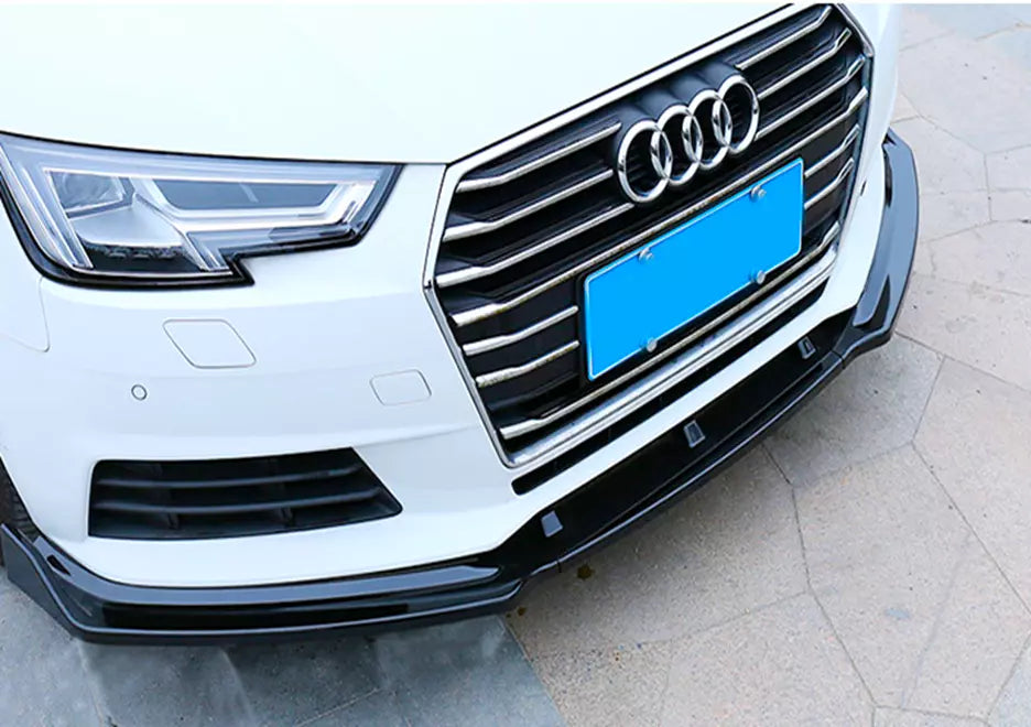 Audi A4 S4 S Line B9 Front Splitter 2017-2019 Gloss Black