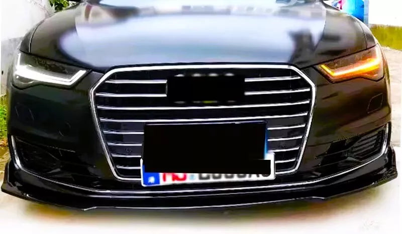 Audi A6 S6 S Line C7 Front Splitter 2016-2018 Gloss Black