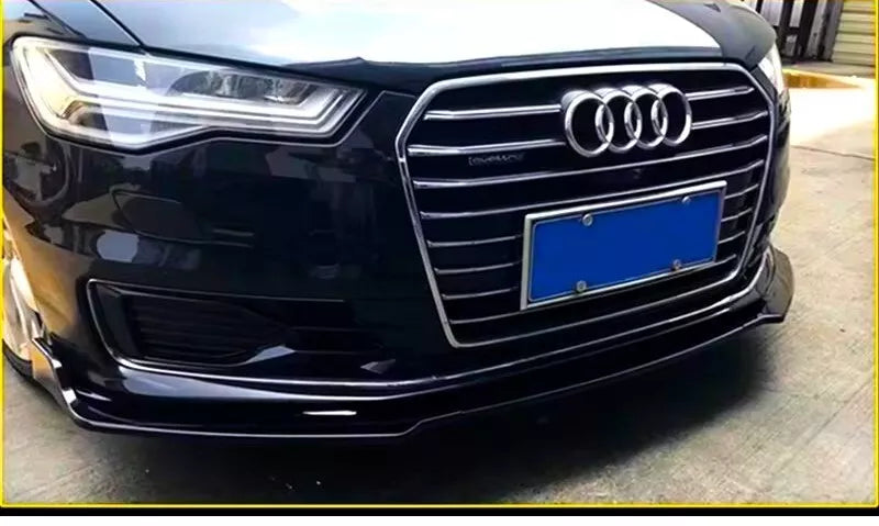 Audi A6 S6 S Line C7 Front Splitter 2016-2018 Gloss Black