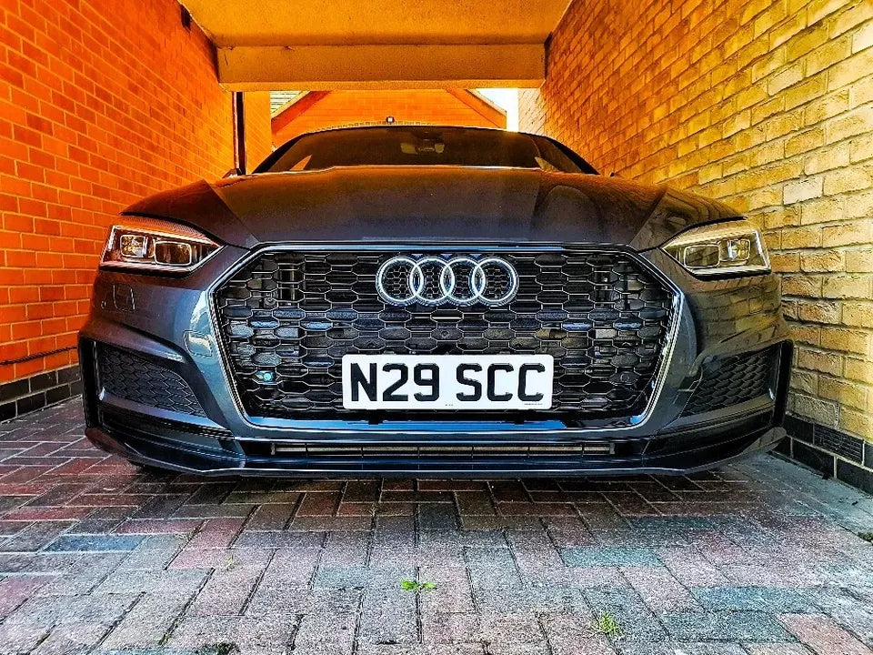 Audi A5 S5 B9 Front Main Honeycomb Mesh Grill 2017-2024 Gloss Black