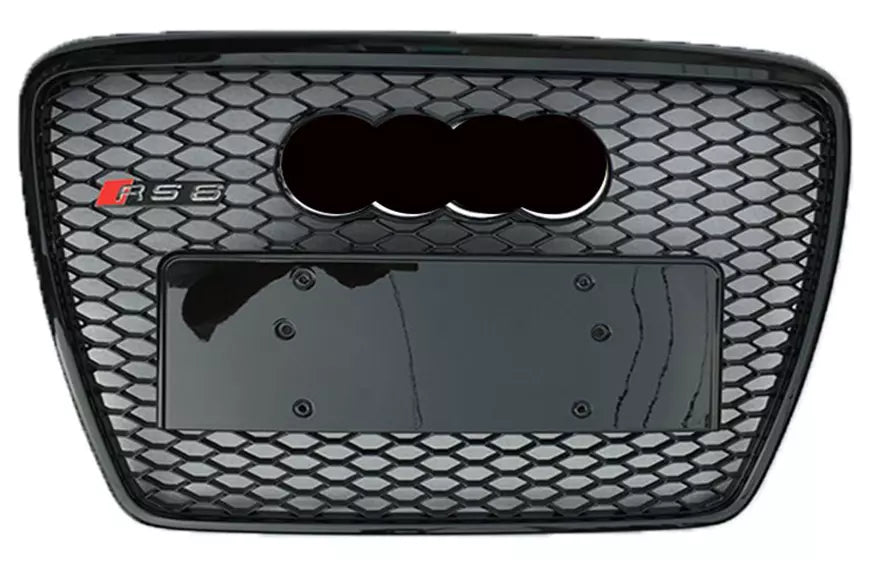 Audi A6 S6 C6 Front Main Honeycomb Mesh Grill 2005-2012 Gloss Black